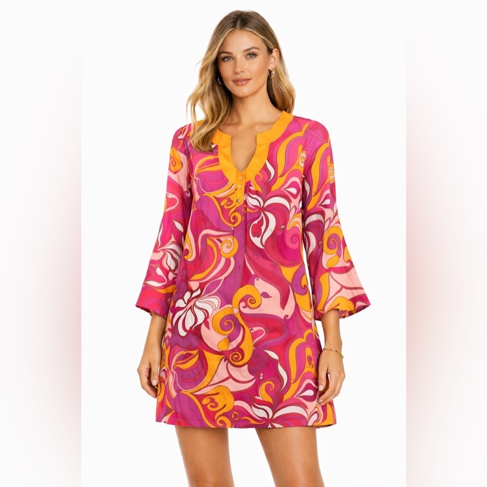 Trina Turk for Banana Republic 60% cotton 40% silk tunic dress Sizo 00